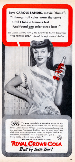 Carole Landis - cola ad Photo Print (8 x 10) - Item # DAP14543