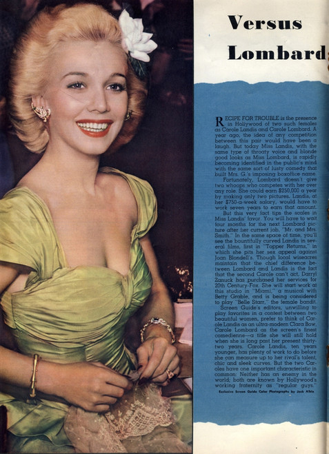 Carole Landis - Vs. Carole Lombard Photo Print (8 x 10) - Item # DAP14390 Carole Landis - Vs. Carole Lombard Photo Print (8 x 10) - Item # DAP14390