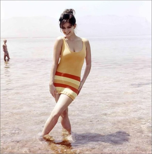 Claudia Cardinale - Orange Outfit in Water Photo Print (8 x 10) - Item # DAP15304