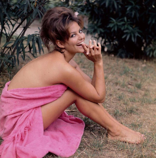 Claudia Cardinale - Pink Towel Photo Print (8 x 10) - Item # DAP15245