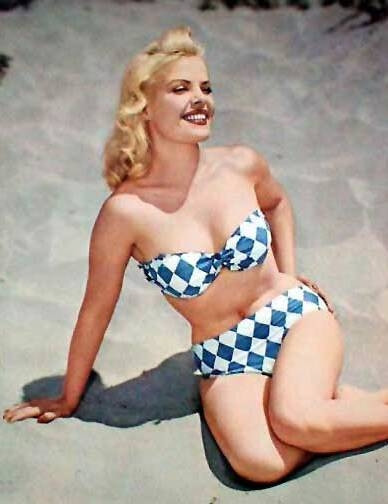 Cleo Moore - Checkered Bikini Colorized Photo Print (8 x 10) - Item # DAP15593