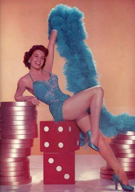 Cyd Charisse - blue feather boa Photo Print (8 x 10) - Item # DAP15692