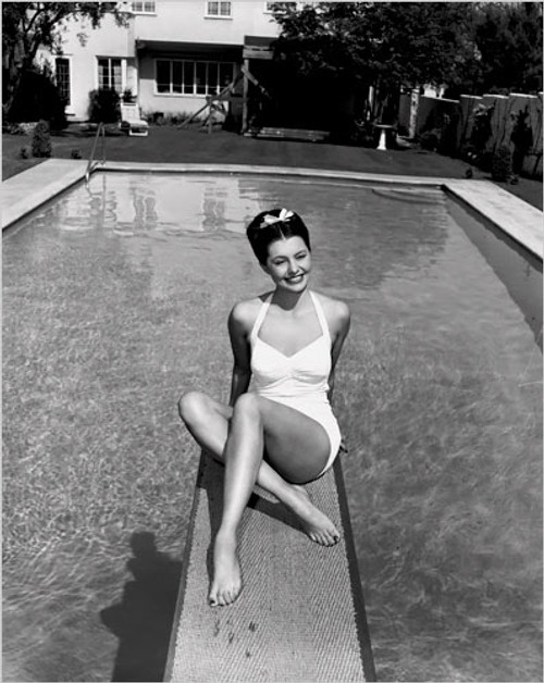 Cyd Charisse - white bathing suit on diving board Photo Print (8 x 10) - Item # DAP15751