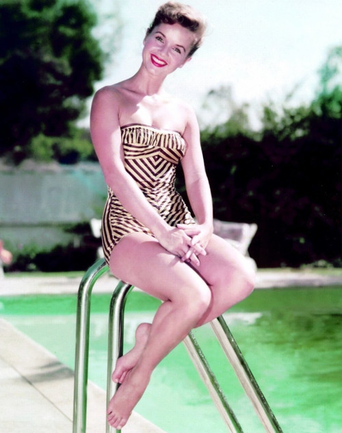 Debbie Reynolds- On pool ladder Photo Print (8 x 10) - Item # DAP16439