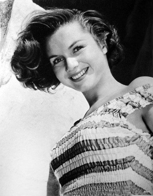 Debbie Reynolds- Smiling with striped top Photo Print (8 x 10) - Item # DAP16388