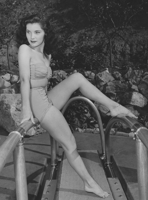 Debra Paget- bathing suit sitting on diving board Photo Print (8 x 10) - Item # DAP16756
