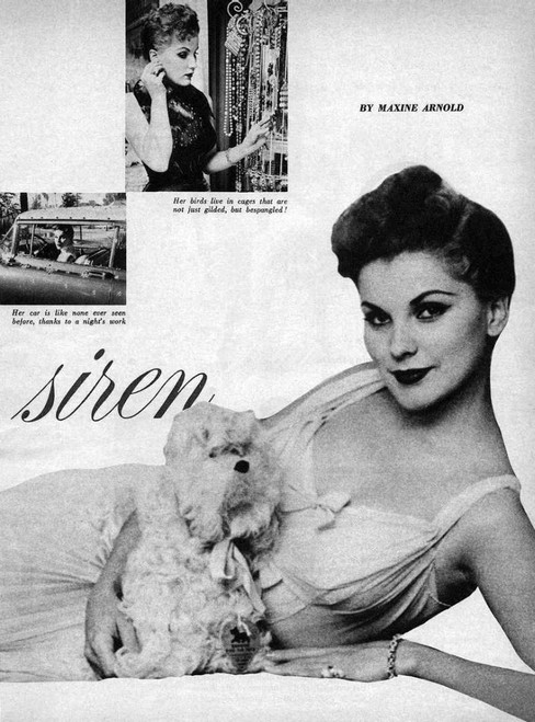 Debra Paget- Laying with a dog Photo Print (8 x 10) - Item # DAP16677