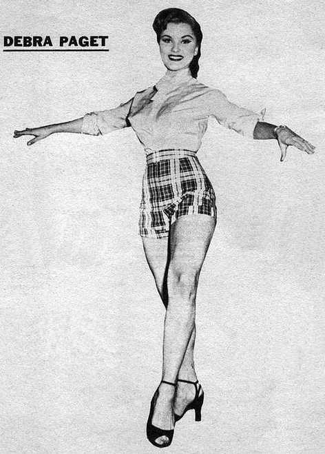 Debra Paget- Plaid shorts white top Photo Print (8 x 10) - Item # DAP16634