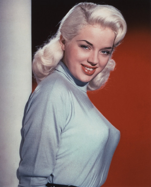 Diana Dors - Blue Shirt on Red Background Photo Print (8 x 10) - Item # DAP16813