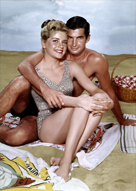 Dolores Hart & George Hamilton - Posed On Beach  Photo Print (8 x 10) - Item # DAP16937
