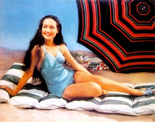 Dorothy Lamour - Blue Dress on Beach Photo Print (10 x 8) - Item # DAP17265