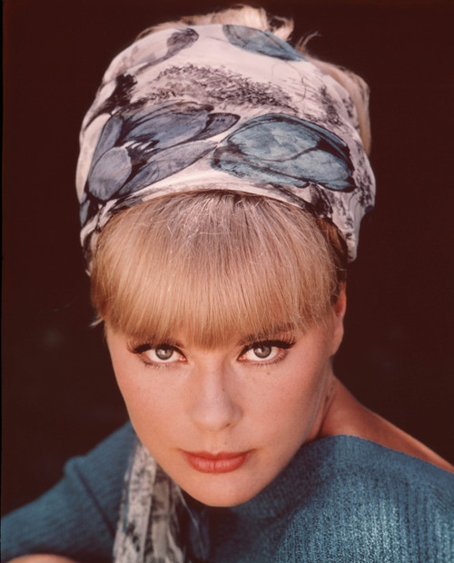 Elke Sommer - Wearing Blue Floral Head Scarf Photo Print (8 x 10) - Item # DAP17932