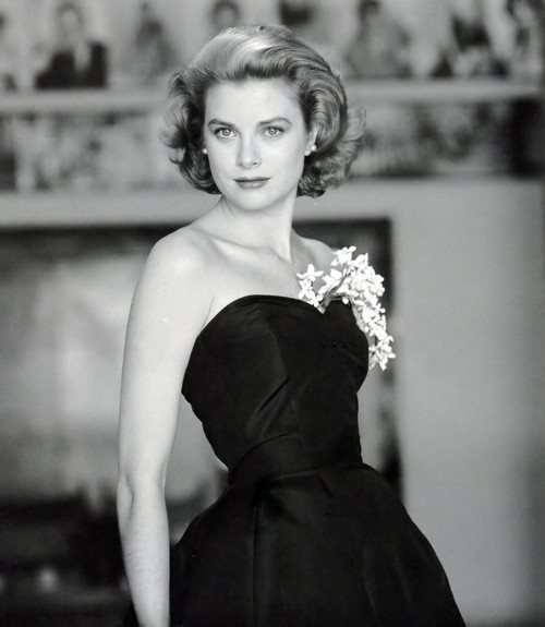 Grace Kelly - Wearing Black Dress with Flowers on Top Photo Print (8 x 10) - Item # DAP18263