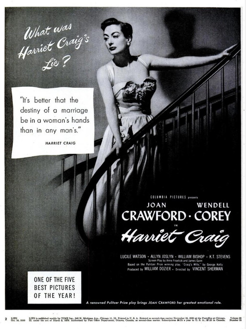 Joan Crawford - Harriet Craig Movie Poster Photo Print (8 x 10) - Item # DAP18704