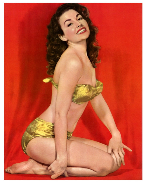 Mara Corday - Kneeling in Gold Bikini Photo Print (8 x 10) - Item # DAP18809