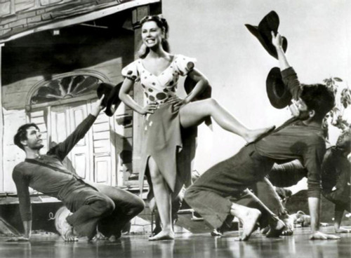 Mitzi Gaynor - Dancing/ Foot On Mans Chest Photo Print (10 x 8) - Item # DAP19289