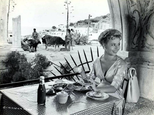 Mitzi Gaynor - Lunch/ Bulls in Background Photo Print (10 x 8) - Item # DAP19051