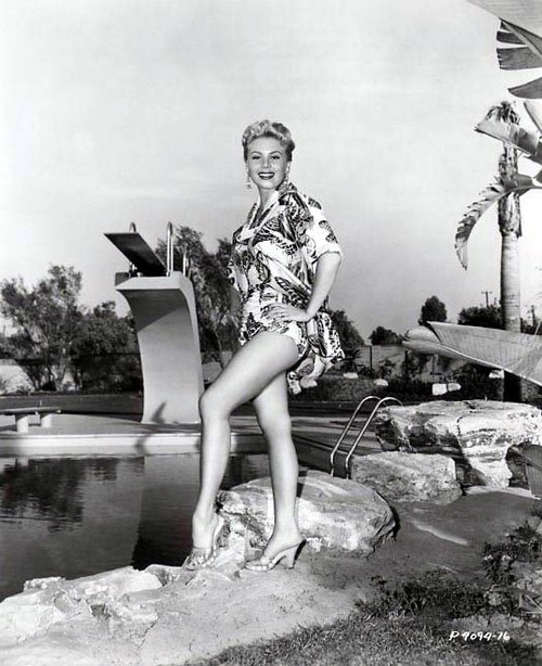 Mitzi Gaynor - Standing on Rocks Poolside Photo Print (8 x 10) - Item # DAP18986
