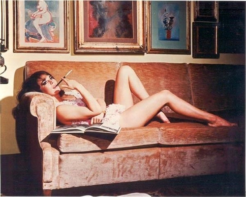 Natalie Wood - Laying on Couch Smoking Photo Print (10 x 8) - Item # DAP110105