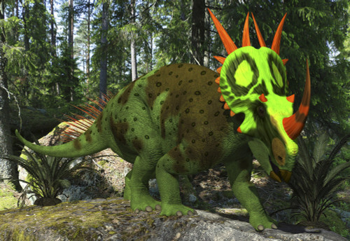 A forest green Rubeosaurus in a prehistoric environment. Poster Print by Arthur Dorety/Stocktrek Images - Item # VARPSTADR600104P