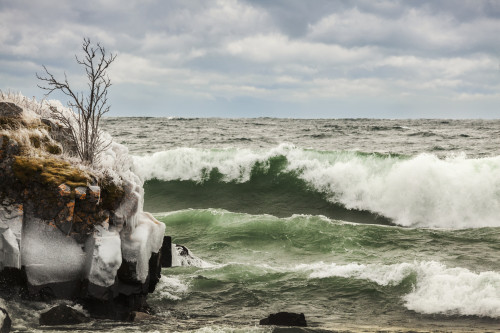 Waves Of Lake Superior, Ice And Rocks Along The Shoreline; Thunder Bay, Ontario, Canada Poster Print by Susan Dykstra / Design Pics - Item # VARDPI12277349 Waves Of Lake Superior, Ice And Rocks Along The Shoreline; Thunder Bay, Ontario, Canada Poster Print by Susan Dykstra / Design Pics - Item # VARDPI12277349