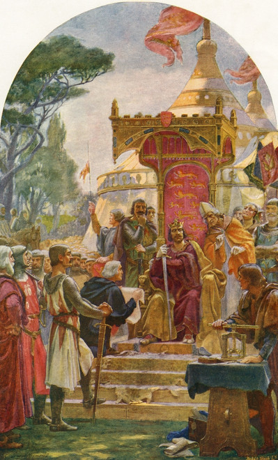 King John Granting The Magna Carta At Runnymede, On The Bank Of The River Thames Near Windsor, England, 15 June 1215. From Cassell's History Of England, Published C.1901 Poster Print by Ken Welsh / Design Pics - Item # VARDPI12279943
