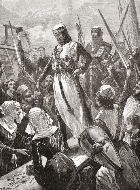 Reception Of Richard In 1194, On His Return From The Continent Where He Had Been Imprisoned After The Third Crusade. Richard I, Aka Richard The Lionheart And Richard Coeur De Lion, 1157 _æ_ 1199. King Of England. From Cassell's History Of England, Pu