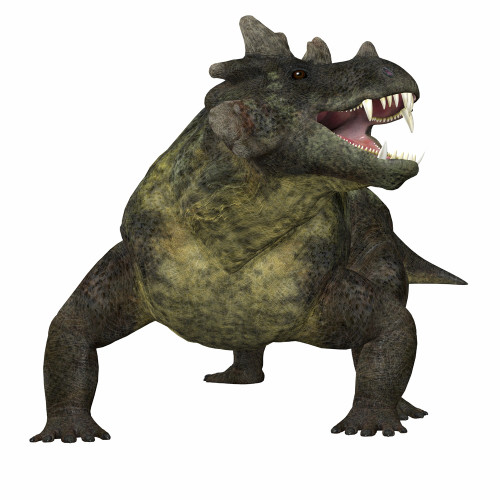 Estemmenosuchus dinosaur, front view. Poster Print by Corey Ford/Stocktrek Images - Item # VARPSTCFR601147P
