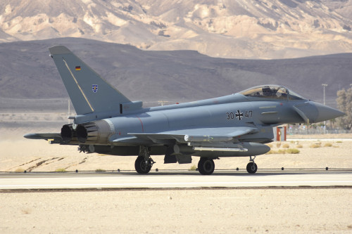German Air Force EF.2000 Typhoon landing at Ovda Air Base, Israel. Poster Print by Riccardo Niccoli/Stocktrek Images (17 - Item # VARPSTRCN100487M