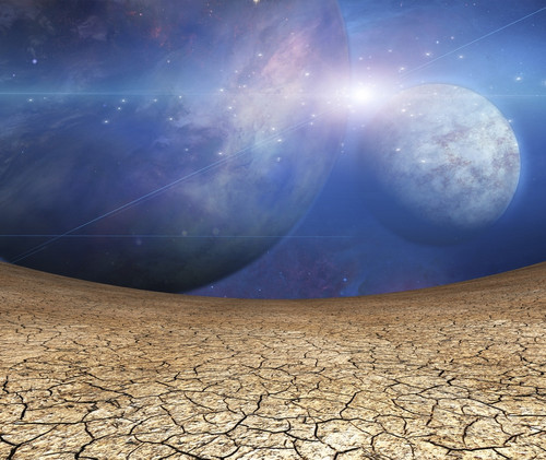 Planets and cracked Earth. Poster Print by Bruce Rolff/Stocktrek Images - Item # VARPSTRFF200027S