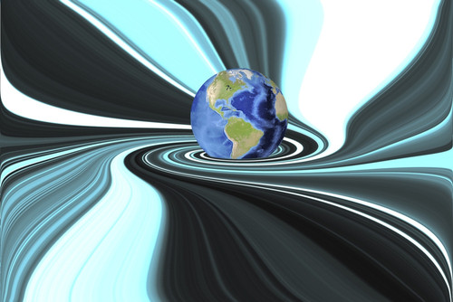 Planet Earth in swirling colorful background Poster Print by Bruce Rolff/Stocktrek Images - Item # VARPSTRFF200068S