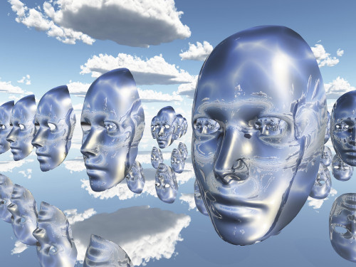 Diembodied faces or masks hover in surreal scene. Poster Print by Bruce Rolff/Stocktrek Images - Item # VARPSTRFF200140S