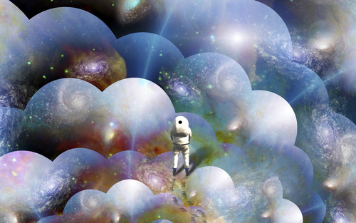 Astronaut in multilayered space Poster Print by Bruce Rolff/Stocktrek Images - Item # VARPSTRFF200371S