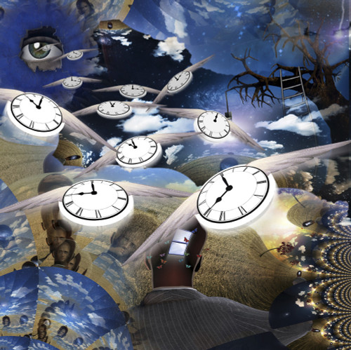Dreamlike Illustration. Winged clocks represents flow of time Poster Print by Bruce Rolff/Stocktrek Images - Item # VARPSTRFF200385S