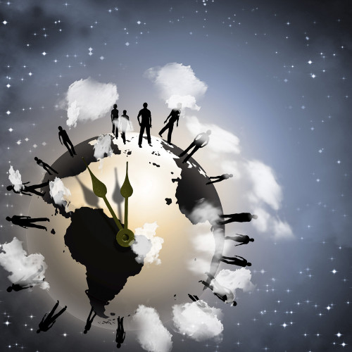 Earth time crowd Poster Print by Bruce Rolff/Stocktrek Images - Item # VARPSTRFF200453S