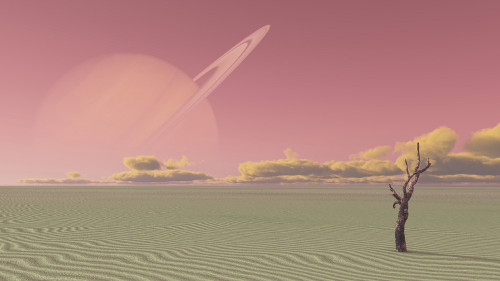 Desert terraformed moon of Saturn or exosolar planet. Poster Print by Bruce Rolff/Stocktrek Images - Item # VARPSTRFF200552S