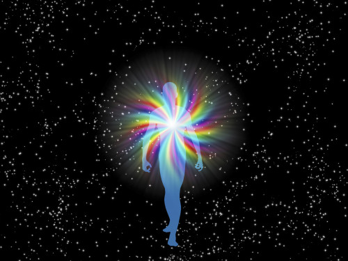 Man in rainbow light and stars Poster Print by Bruce Rolff/Stocktrek Images - Item # VARPSTRFF200638S
