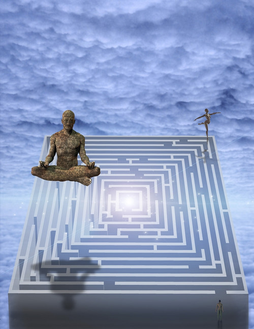 Meditation man and maze Poster Print by Bruce Rolff/Stocktrek Images - Item # VARPSTRFF200659S