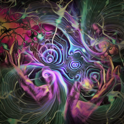 Surreal painting. Hands of God and neurons. Poster Print by Bruce Rolff/Stocktrek Images - Item # VARPSTRFF200767S