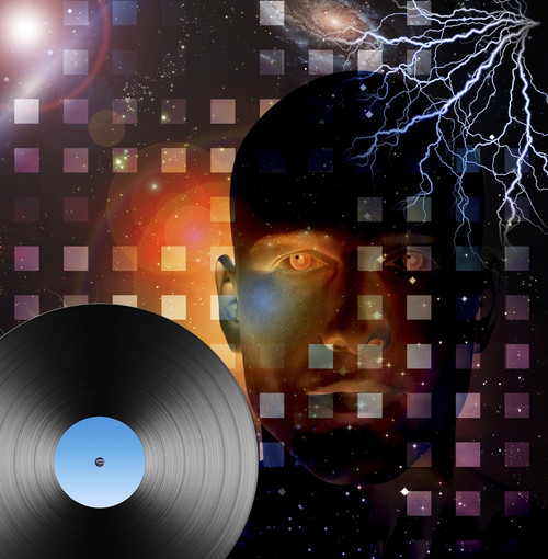 Man with record and space Poster Print by Bruce Rolff/Stocktrek Images - Item # VARPSTRFF200814S