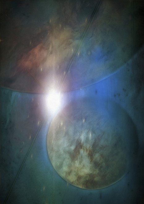 Surrealism. Sun is rising behind the planets. Poster Print by Bruce Rolff/Stocktrek Images - Item # VARPSTRFF200829S