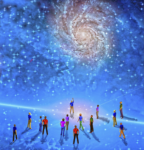 People gather in mystery Sci-fi like scene Poster Print by Bruce Rolff/Stocktrek Images - Item # VARPSTRFF200836S