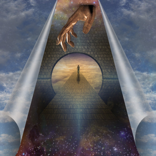 Man enters passage in stars Poster Print by Bruce Rolff/Stocktrek Images - Item # VARPSTRFF200935S