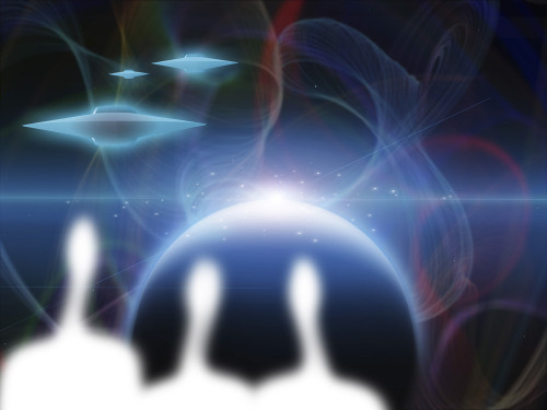 Aliens and alien planet with ships Poster Print by Bruce Rolff/Stocktrek Images - Item # VARPSTRFF200939S