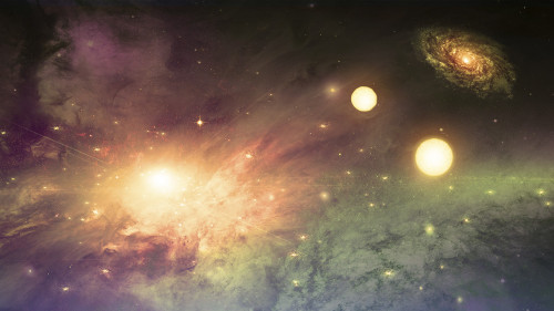 Deep Vivid Space. Bright suns Poster Print by Bruce Rolff/Stocktrek Images - Item # VARPSTRFF201005S