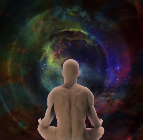 Man in lotus pose sits before endless spaces. Poster Print by Bruce Rolff/Stocktrek Images - Item # VARPSTRFF201038S