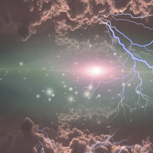 Electricity flashes in deep space. Clouds Poster Print by Bruce Rolff/Stocktrek Images - Item # VARPSTRFF201061S
