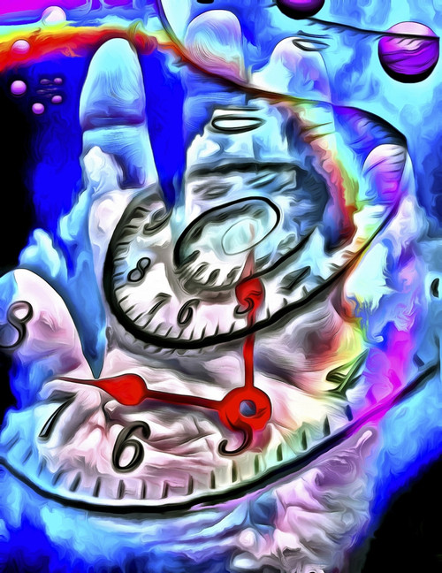 Oil painting. Time Spiral and human hand Poster Print by Bruce Rolff/Stocktrek Images - Item # VARPSTRFF201087S