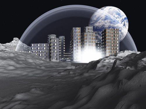 Lunar colony Poster Print by Bruce Rolff/Stocktrek Images - Item # VARPSTRFF201178S