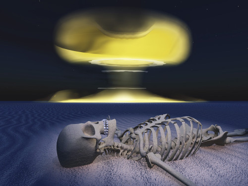 Human skeleton and nuclear detonation Poster Print by Bruce Rolff/Stocktrek Images - Item # VARPSTRFF201191S